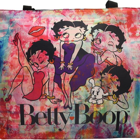 Betty Boop Tote Bag Collage Large Collectible Travel Gift - Picture 1 of 2